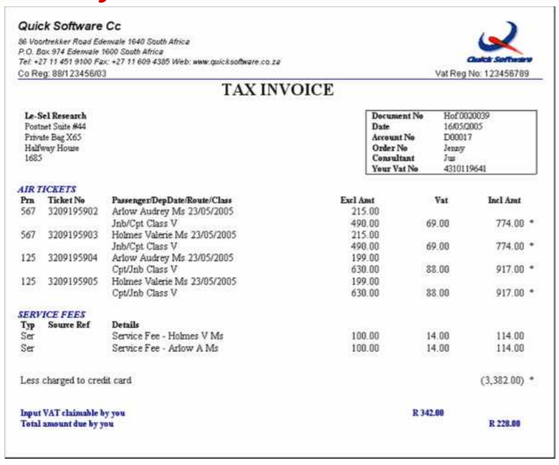 screenshot of QuickTrav Core